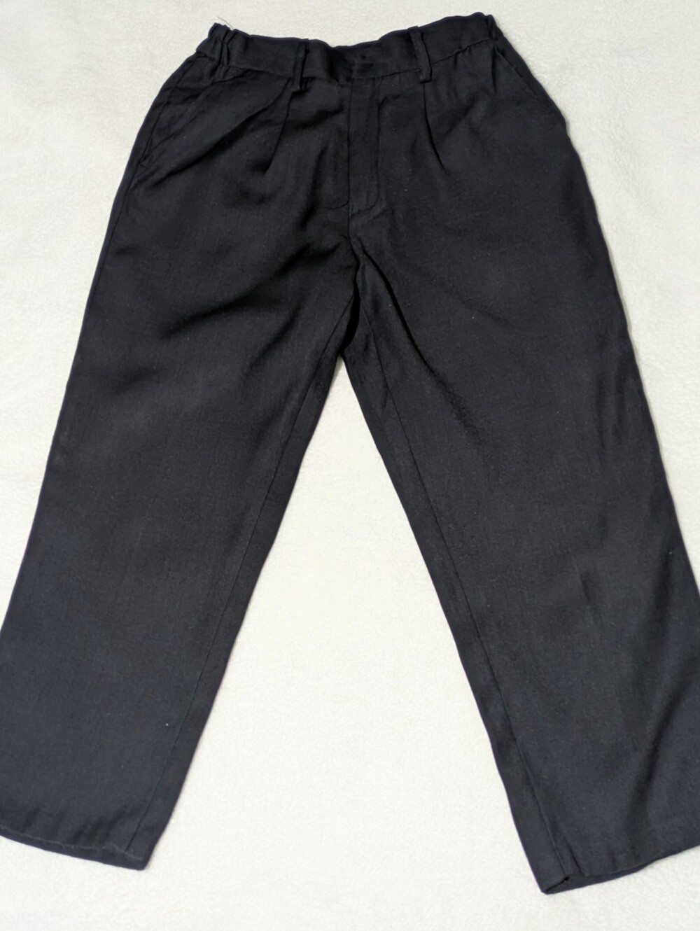 Sahara Club Boys Black Pleated School Uniform Pants Size 6 Modified Pull-Up